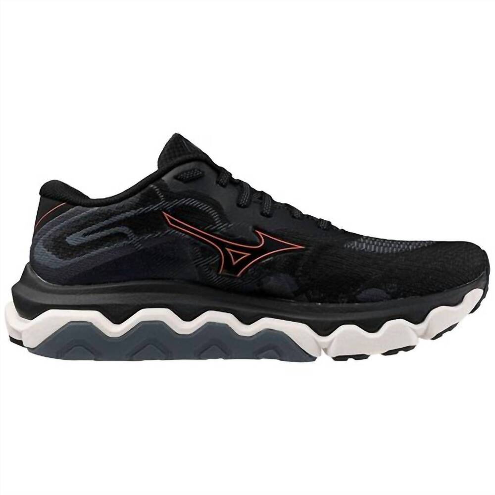 NEW MIZUNO women's wave horizon 7 running shoes in black dubarry
